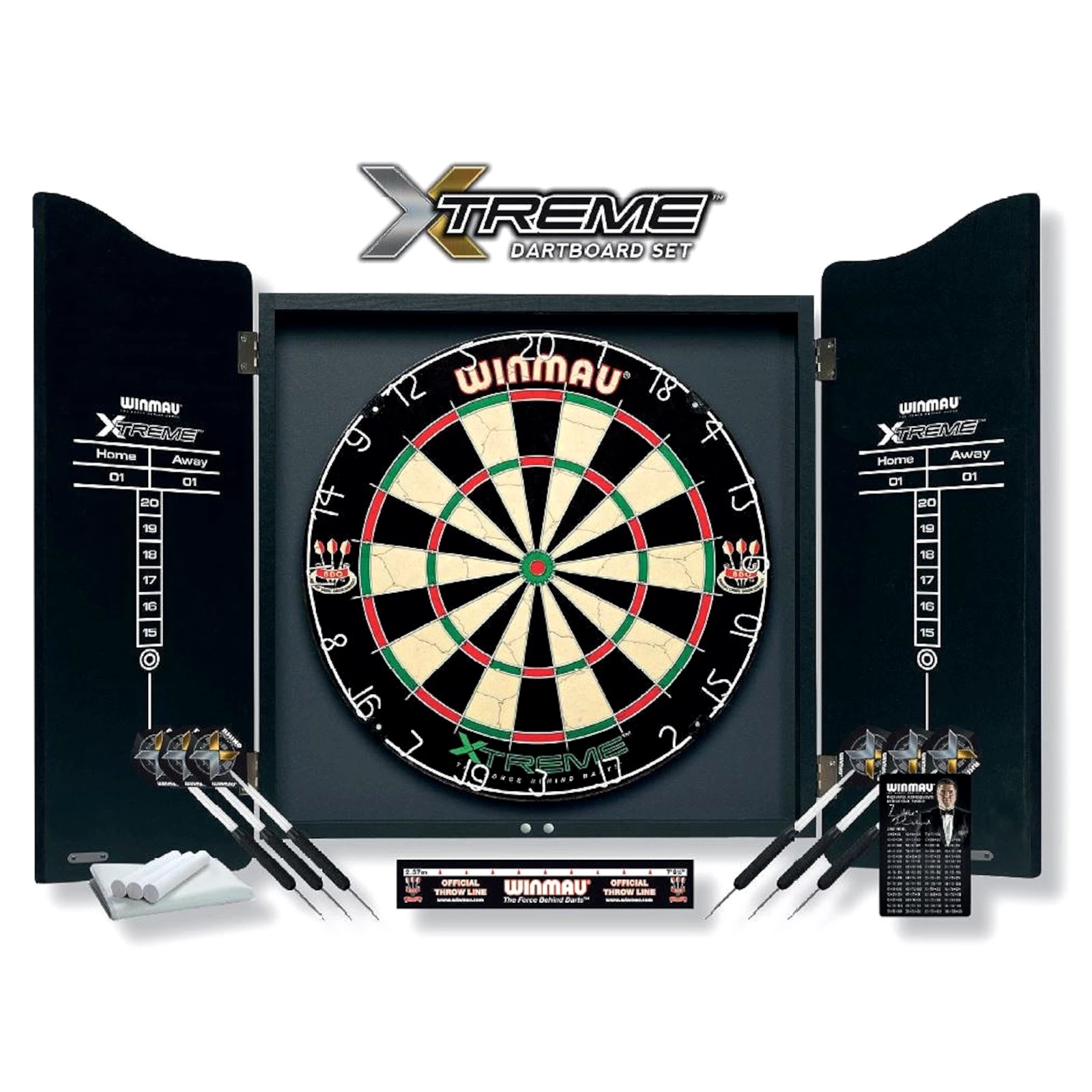 Winmau Dartscheibe Set „Xtreme“ inkl. Cabinet  Produktbild